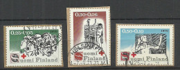 FINLAND FINNLAND 1970 Michel 672 - 674 O Red Cross Roter Kreuz - Used Stamps