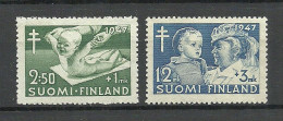 FINLAND FINNLAND 1947 Michel 341 & 344 * Tuberculosis - Maladies