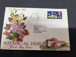 18-9-2023 (1 U 30) UK FDC Cover (1 Cover) 1964 (posted To Australia Under-paid) Botanical Isssue - 1952-1971 Pre-Decimal Issues