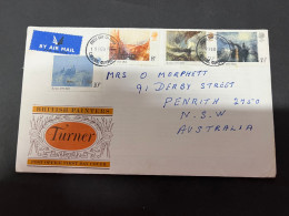 18-9-2023 (1 U 30) UK FDC Cover (1 Cover) 1975 (posted To Australia) British Painter - Turner - 1971-1980 Decimal Issues