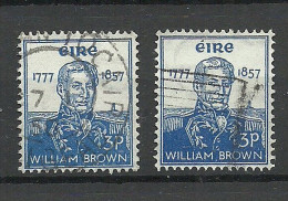 IRLAND IRELAND 1957 Michel 132 O William Brown. 2 Exemplares - Gebruikt