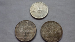 Lot De 3 Pièces De Monnaie En Argent - Lots & Kiloware - Coins