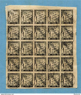 RARISSIME - Colonie De Madagascar - DIEGO SUAREZ - 1893 - Important Bloc De 25 X 1 Centime Chiffre Taxe - Non Dentelé - Used Stamps