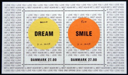 Denmark 2018 MiNr.1947/48 (Bl.69) Yoko Ono: Transmission Exhibition In Copenhagen. Moon And Sun. Dream  ( Lot Mappe  ) - Nuovi