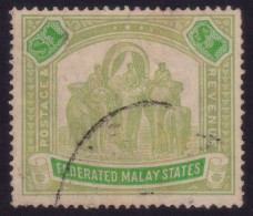 FEDERATED MALAY STATES FMS 1926 $1 Wmk.MSCA Sc#73a USED @TE278 - Federated Malay States