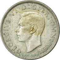 Monnaie, Grande-Bretagne, George VI, Florin, Two Shillings, 1945, TTB, Argent - J. 1 Florin / 2 Shillings