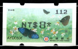 China Taiwan 2023 Purple Crow Butterfly Postage Label/ATM Stamp 1v MNH - Ongebruikt