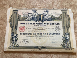 PARIS Transports Automobiles 1924 - Trasporti