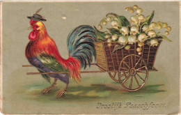 FANTAISIE - Animaux Habillés - Vroolijk Paaschfeest - Carte Postale Ancienne - Dressed Animals
