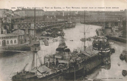 FRANCE - Brest - Vue Générale Du Port De Guerre - Le Pont National Ouvert Pour Le Passage ... - Carte Postale Ancienne - Brest