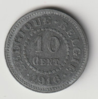 BELGIQUE 1916: 10 Centimes, KM 81 - 10 Centimes