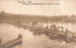 FRANCE - Compiègne - Pont De Bateaux Installé Par Le Génie Français - Carte Postale Ancienne - Compiegne
