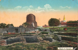 INDE - Ruins Of Sarnath - Colorisé - Carte Postale Ancienne - Indien