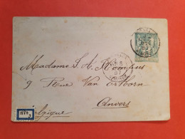 Entier Postal Sage De Bordeaux Pour La Belgique En 1887 - Réf S 5 - Standard Covers & Stamped On Demand (before 1995)