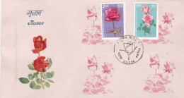 Indian Variety Of Roses, FDC, 1985, Condition As Per Scan LPS7 - Rose
