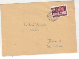 Hongrie - Lettre De 1958 - Oblit Herend - Drapeaux - - Storia Postale