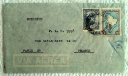 ENVELOPPE ARGENTINE 1936 REPUBLICA ARGENTINA Recommandé BUENOS AIRES VERS PARIS VIA AEREA - Cartas & Documentos