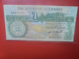 GUERNESEY 1 POUND 1980-89 Signature "A" Circuler (B.30) - Guernsey