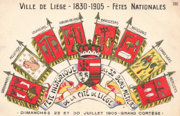 BELGIQUE - Liège - Ville De Liège - 1830 -1905 - Fêtes Nationales  - Carte Postale Ancienne - Liege