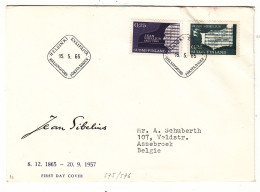 Finlande - Lettre FDC De 1965 - Oblit Helsinki - Musique - Sibelius - - Covers & Documents