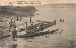 CONGO - Pirogues Sur L'Uele - Carte Postale Ancienne - Congo Belge