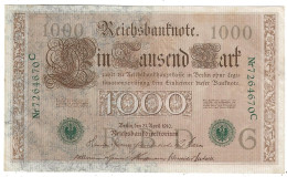 Billet Neuf 1000 Mark Reichsbanknote Germany 1910 - 1000 Mark