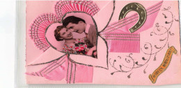 FETES ET VOEUX - Anniversaire - Un Jeune Couple Encadré Dans Un Cœur - Colorisé - Carte Postale Ancienne - Birthday