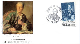 FRANCE  / ENVELOPPE FDC DE LA JOURNEE TIMBRE 1984 DIDEROT N°2304 - 1980-1989