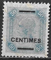 CRETE 1904-05 Austrian Office Stamps Of 1904 With Black Overprint 50 Centimes / 50 H Grey With Shiny Lines Vl. 110 MNG - Crète