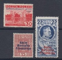 POLOGNE -  3 Timbres * - Ongebruikt