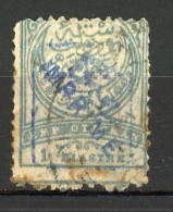 TURQ. -JOURNAUX  Yv. N° 4 Surcharge Bleue (o)  1pi Bleu Et Gris Cote 130 Euro BE R  2 Scans - Sellos Para Periódicos