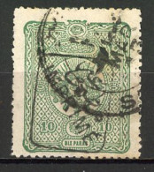 TURQ. -JOURNAUX  Yv. N° 7  (o)  10pa  Vert Cote 70 Euro BE   2 Scans - Timbres Pour Journaux