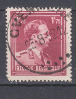 COB 832 Oblitération Centrale OVERMERE - 1936-1957 Open Collar