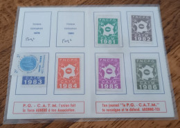 Vignettes Sur Carte CATM - 40è Anniversaire 2 Francs + 6 Timbres Cotisation 1981 à 1986 Fédération Nationale Combattants - Lettere