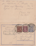 1922 - INFLA ! CP Avec REPONSE PAYEE COMPLETE ! De FRIEDRICHRODA => ERFURT - Briefkaarten