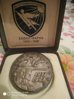 1981 Greece Silver Medal Hellenic Air Force Academy 50th Anniv. In Original Box - Other & Unclassified