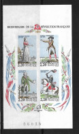 FRANCE 1989 BLOC PERSONNAGES DE LA REVOLUTION YVERT N°B10 NEUF MNH** NON DENTELE - 1981-1990