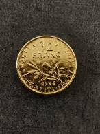 1/2 FRANC SEMEUSE 1976 PLAQUEE OR FRANCE - 2 Francs