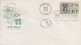 Enveloppe  FDC   1er  Jour  U.S.A    10c  Poste  Aérienne    MIAMI   1960 - 1951-1960