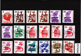 IMGK/60 DEUTSCHLAND BERLIN 1971 Michl  402/11 A-C-D 18 WERTE  Gestempelt SIEHE ABBILDUNG - Used Stamps
