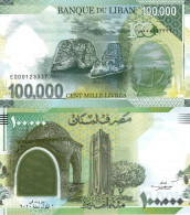 LEBANON 100000 100.000 Livres 2020 UNC, P-99 Polymer ,100 Years Grand Liban Commemorative - Liban