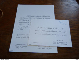 I9-1 Invitation  Comte Aurian D'Ursel  Baronne Marie-Christine De Broqueville Noirhat 1979 - Wedding