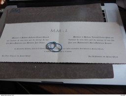 IM17-11 Invitation Braine L'Alleud Jean Pastur Marie-Madeleine Soupart - Wedding