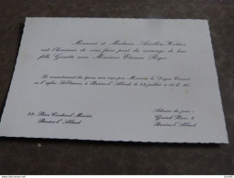 IM17-11 Invitation Braine L'Alleud Etienne Roger Ginette Ayrillon Wattier - Wedding