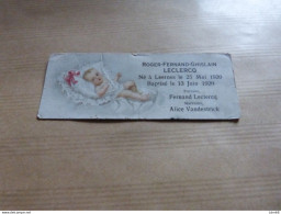 NAI1 LC246 Souvenir Baptême   Roger Leclercq Leernes 1920 - Naissance & Baptême