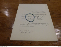 I15-10 Invitation Henry D'Hoop  Godelieve Halleux 1933 Gand Uccle - Mariage