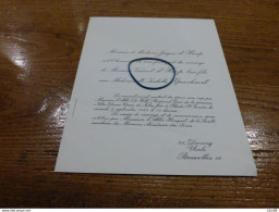 I15-10 Invitation Vincent D'Hoop Isabelle Speeckaert 1963 - Mariage