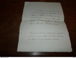 I23 Invitation Mariage Clotilde Pholien Gustave Van Der Linden - Mariage