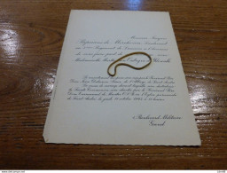 I7-1 Invitation Mariage   Jacques Papeians De Morchoven Marthe Van Outryve D'Yderwalle 1945 - Mariage