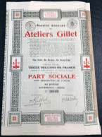 SA Des Ateliers Gillet Camion Voiture Automobile Moto Side Car Cycle-car - Automovilismo